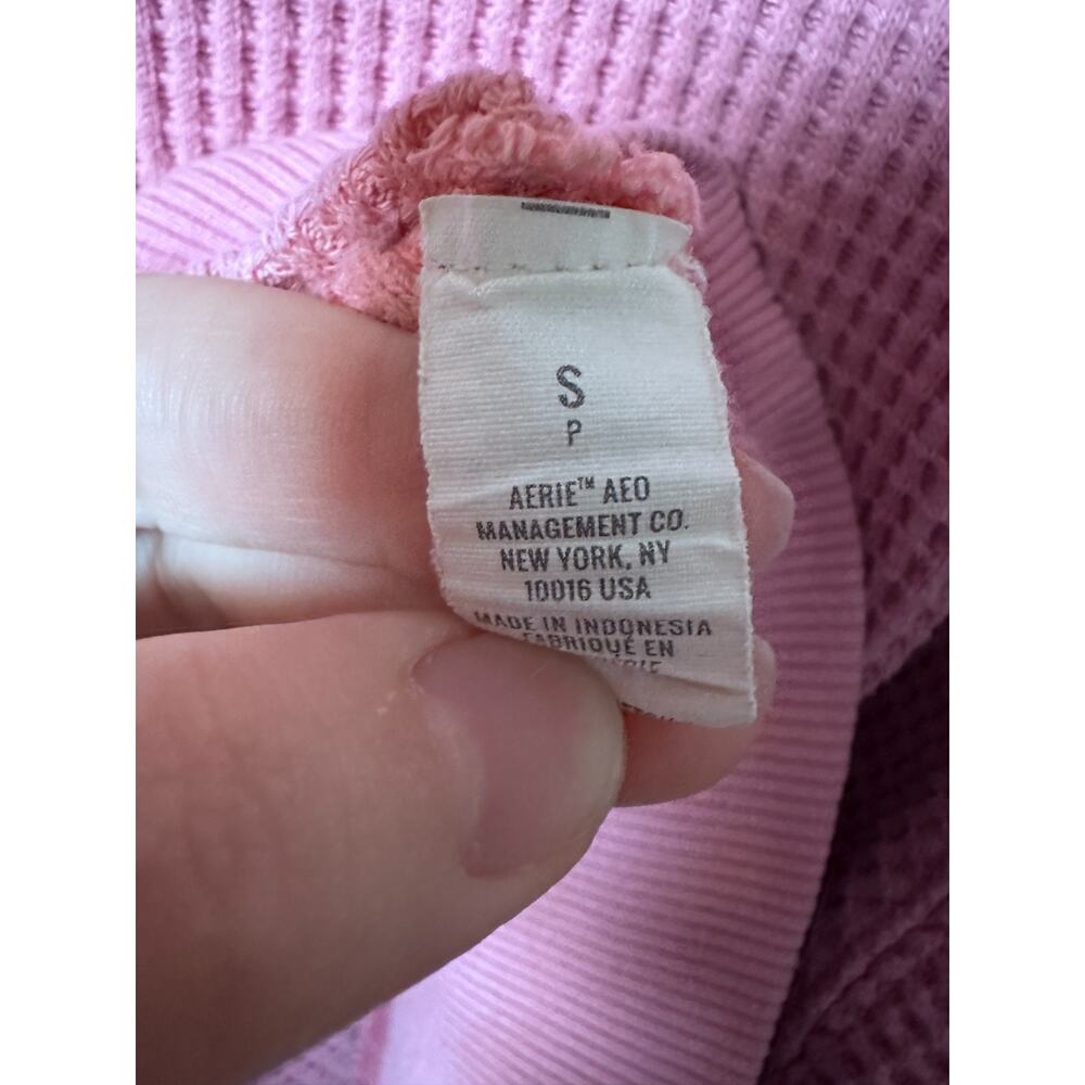 Aerie Salmon Pink Crew Sweatshirt Lounge Oversized Size small - Picture 4 of 6